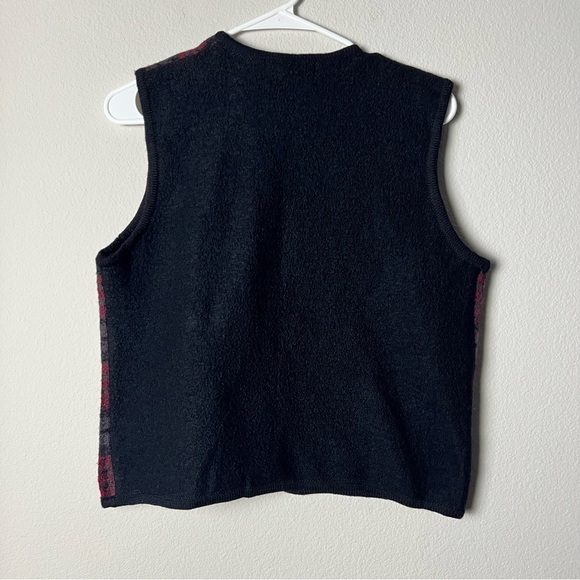Vintage Wool Plaid‎ Vest Eclectic Grandpa Classic Zip Front Size Small Academia - Picture 4 of 6